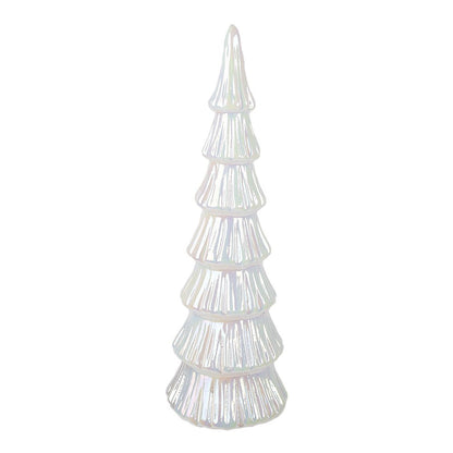 LED Tannenbaum Tannenbaum aus Glas, Lichterbaum mit LED Beleuchtung in weiß, Weihnachten Winter Shabby Chic und Landhaus Deko bei www.Stein-Alt.de