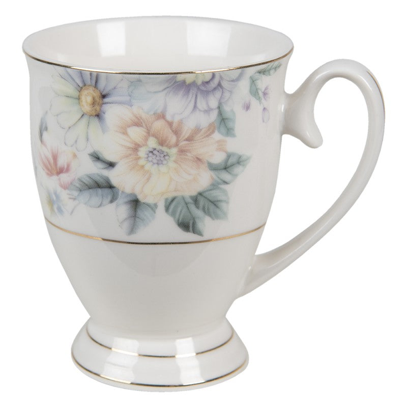 Tassen mit romantischem Blumenmotiv 300 ml – Clayre & Eef Mix and Match