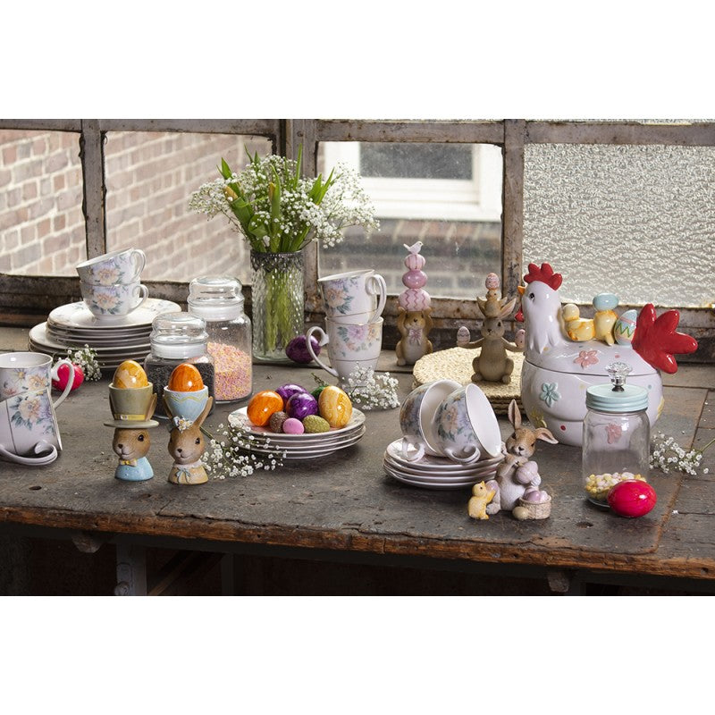 Tassen mit romantischem Blumenmotiv 300 ml – Clayre & Eef Mix and Match