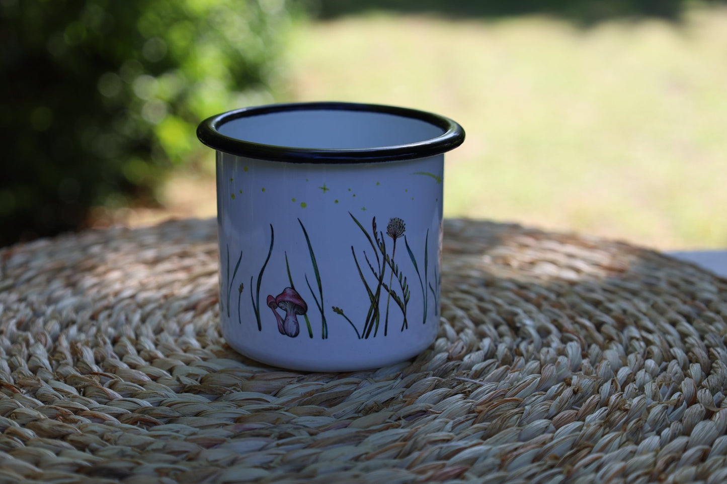 Emaille-Tasse Sternengucker, Schnecke & Grashupper | Outdoor & Camping 300 ml {{ Shabby Chic und Landhaus Deko }} {{ www.Stein-Alt.de }}