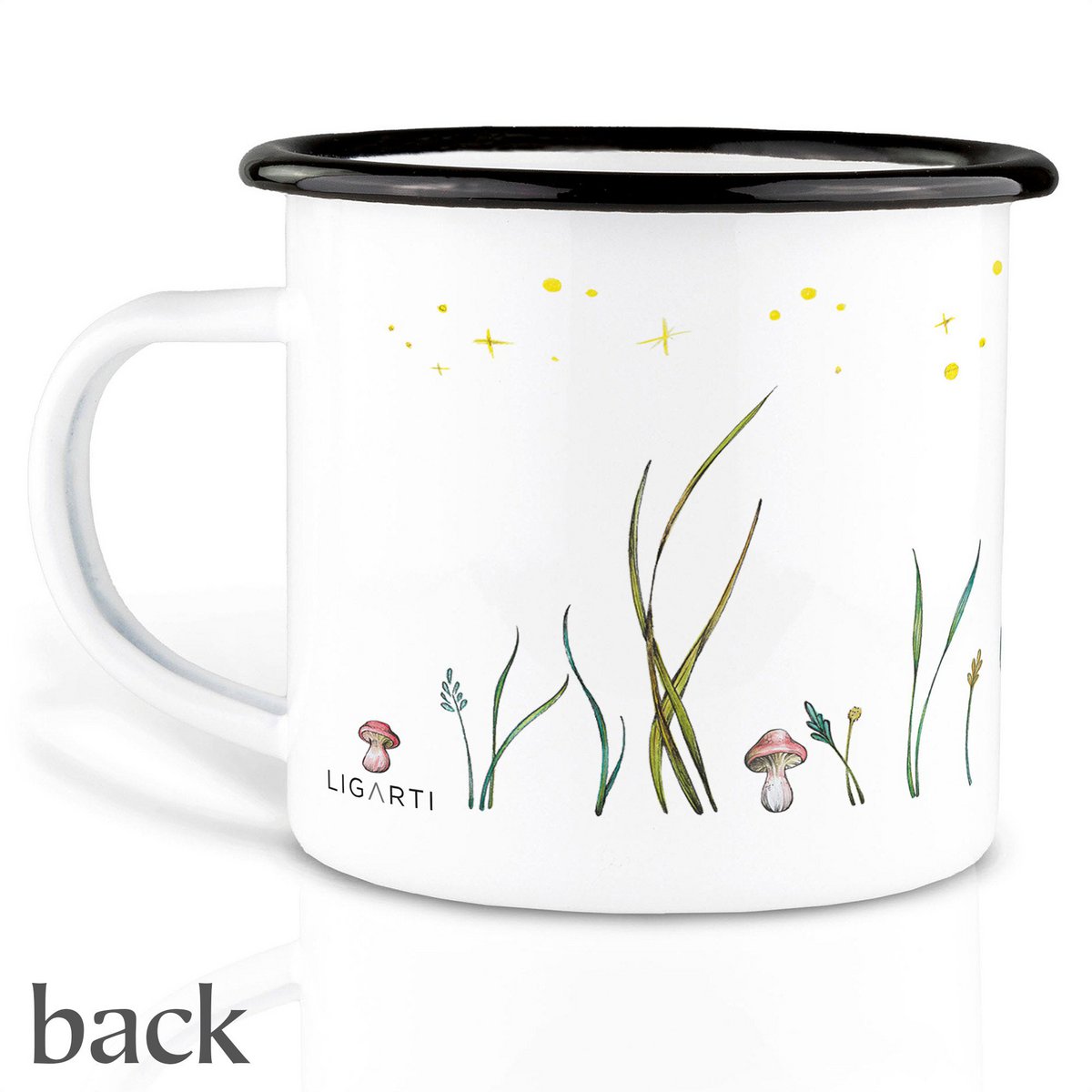 Emaille-Tasse Sternengucker, Schnecke & Grashupper | Outdoor & Camping 300 ml {{ Shabby Chic und Landhaus Deko }} {{ www.Stein-Alt.de }}