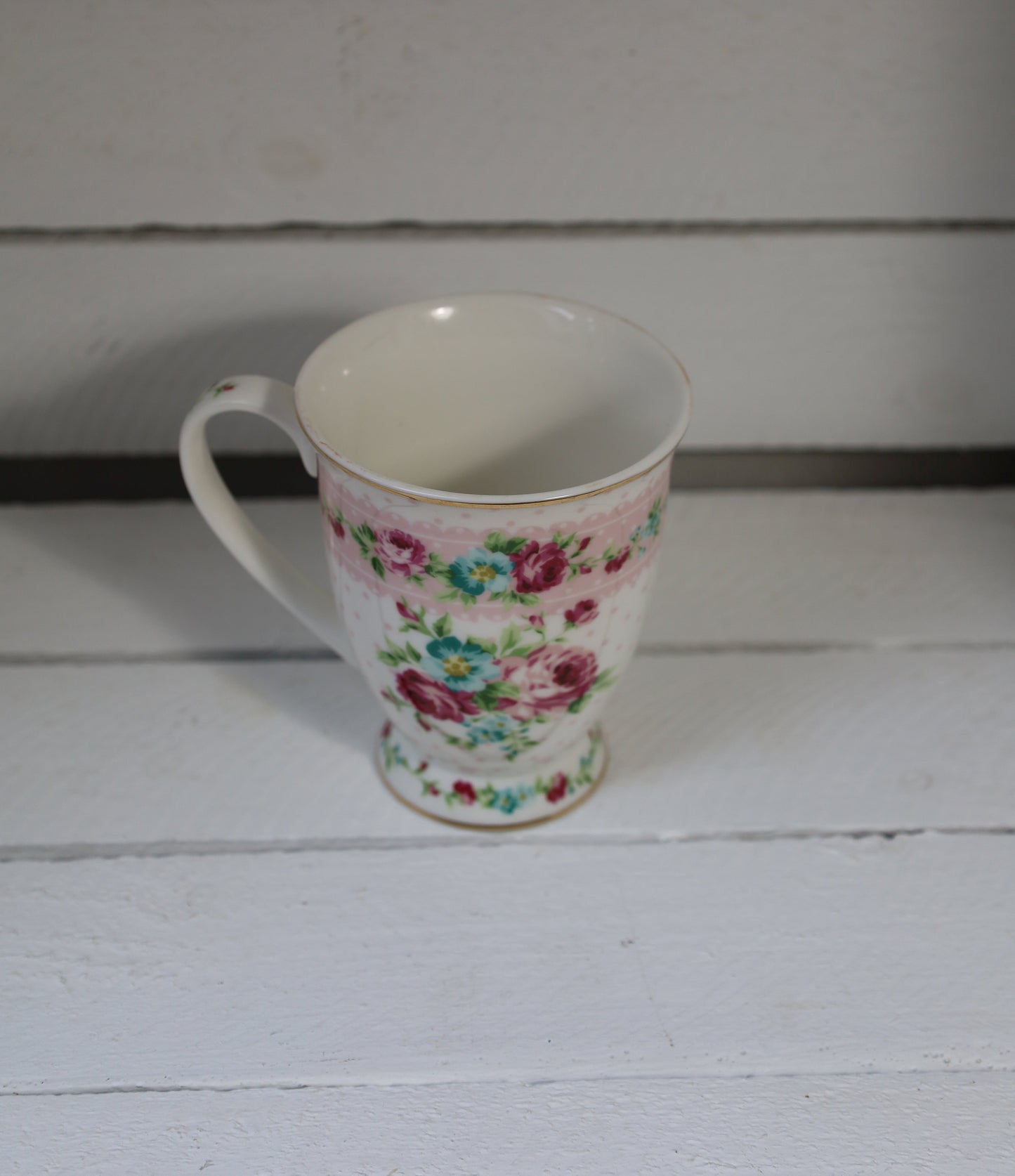 Tassen mit romantischem Blumenmotiv 300 ml – Clayre & Eef Mix and Match {{ Shabby Chic und Landhaus Deko }} {{ www.Stein-Alt.de }}