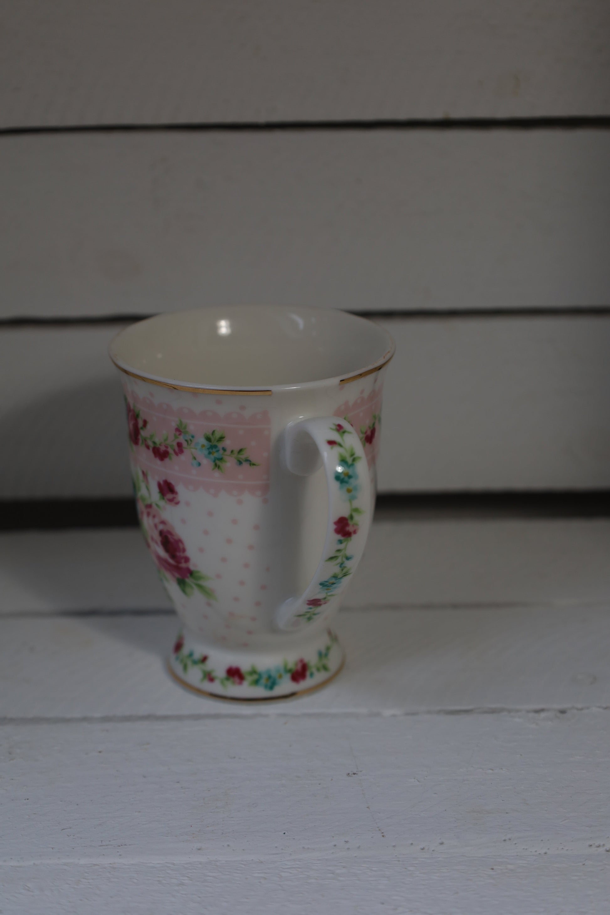 Tassen mit romantischem Blumenmotiv 300 ml – Clayre & Eef Mix and Match {{ Shabby Chic und Landhaus Deko }} {{ www.Stein-Alt.de }}