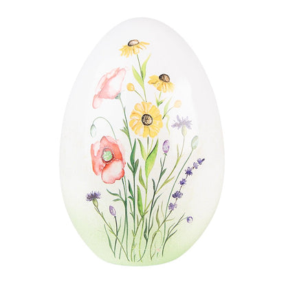 Figur Terrakotta Ei mit Blumenmotiv – Frühlingsdeko Landhausstil Ostern Shabby Chic und Landhaus Deko bei www.Stein-Alt.de