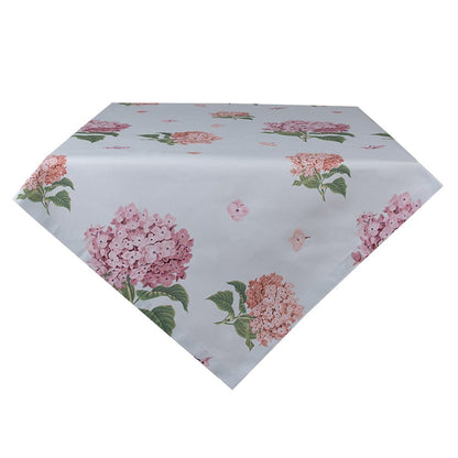 Tischdecken Tischdecke Baumwolle Blumen Hortensien Blau Rosa - Clayre & Eef Shabby Chic und Landhaus Deko bei www.Stein-Alt.de