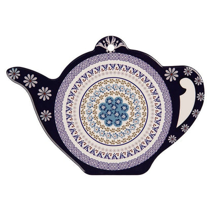 Topfuntersetzer Pfannenuntersetzer Keramik & Kork Blau | Teekanne 24×17 cm Shabby Chic und Landhaus Deko bei www.Stein-Alt.de