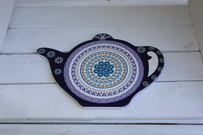 Topfuntersetzer Pfannenuntersetzer Keramik & Kork Blau | Teekanne 24×17 cm Shabby Chic und Landhaus Deko bei www.Stein-Alt.de
