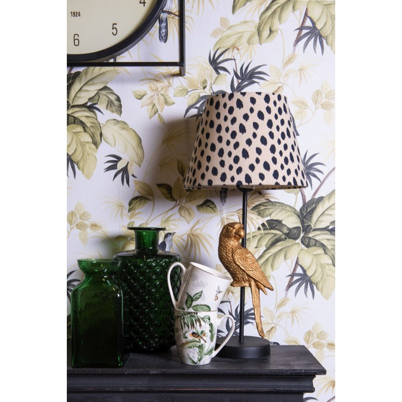 Geschirr aus Porzellan, Pflanzen und Vogelmotiv in Grün-Weiß, Mix & Match