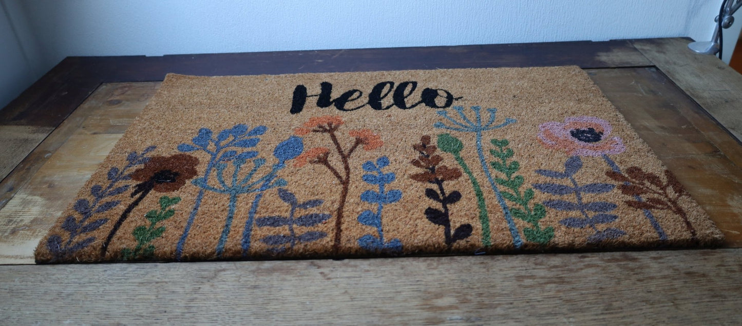 Türmatte aus Kokos für Drinnen & Außen – Fußabtreter mit natürlichen Motiven im Landhausstil {{ Shabby Chic und Landhaus Deko }} {{ www.Stein-Alt.de }}