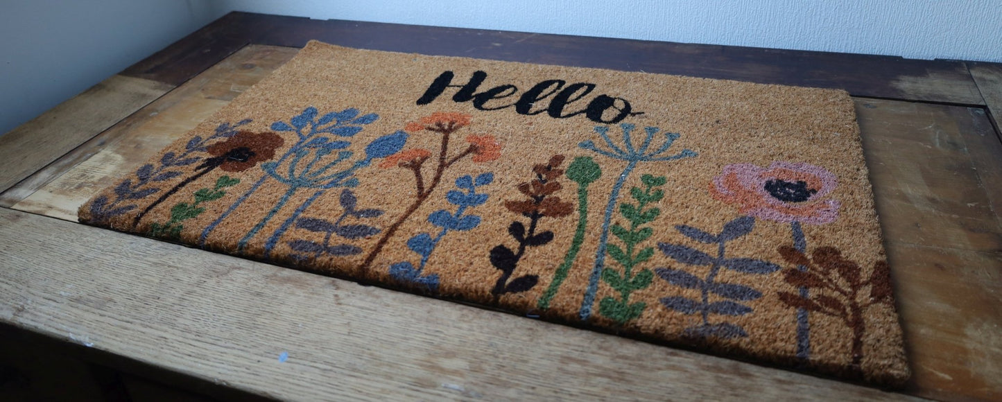 Türmatte aus Kokos für Drinnen & Außen – Fußabtreter mit natürlichen Motiven im Landhausstil {{ Shabby Chic und Landhaus Deko }} {{ www.Stein-Alt.de }}