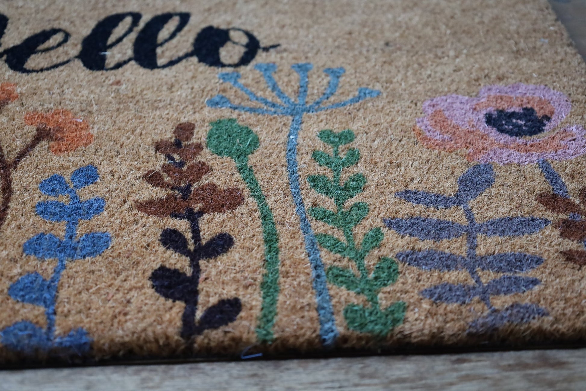 Türmatte aus Kokos für Drinnen & Außen – Fußabtreter mit natürlichen Motiven im Landhausstil {{ Shabby Chic und Landhaus Deko }} {{ www.Stein-Alt.de }}