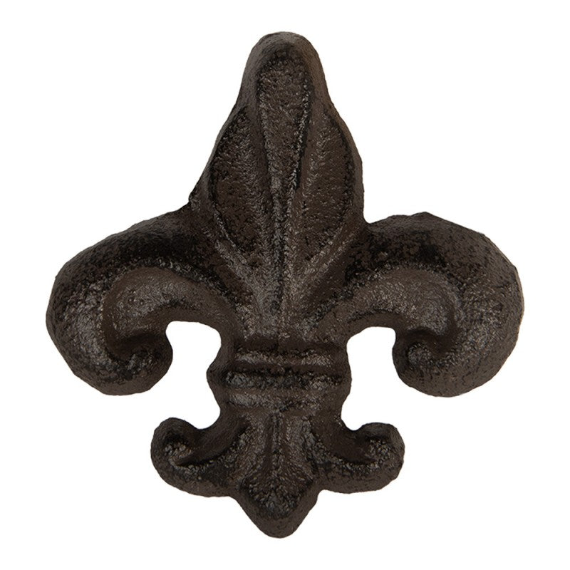 Schubladengriff Gusseisen Braun - Französische Lilie Möbelknauf Shabby Chic & Landhausstil