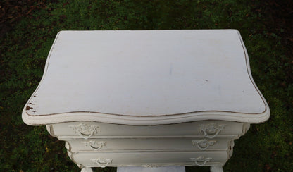 Kommode Vintage Kommode Creme Barock-Stil Shabby Chic | Massivholz Beistelltisch Shabby Chic und Landhaus Deko bei www.Stein-Alt.de
