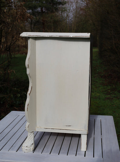 Kommode Vintage Kommode Creme Barock-Stil Shabby Chic | Massivholz Beistelltisch Shabby Chic und Landhaus Deko bei www.Stein-Alt.de