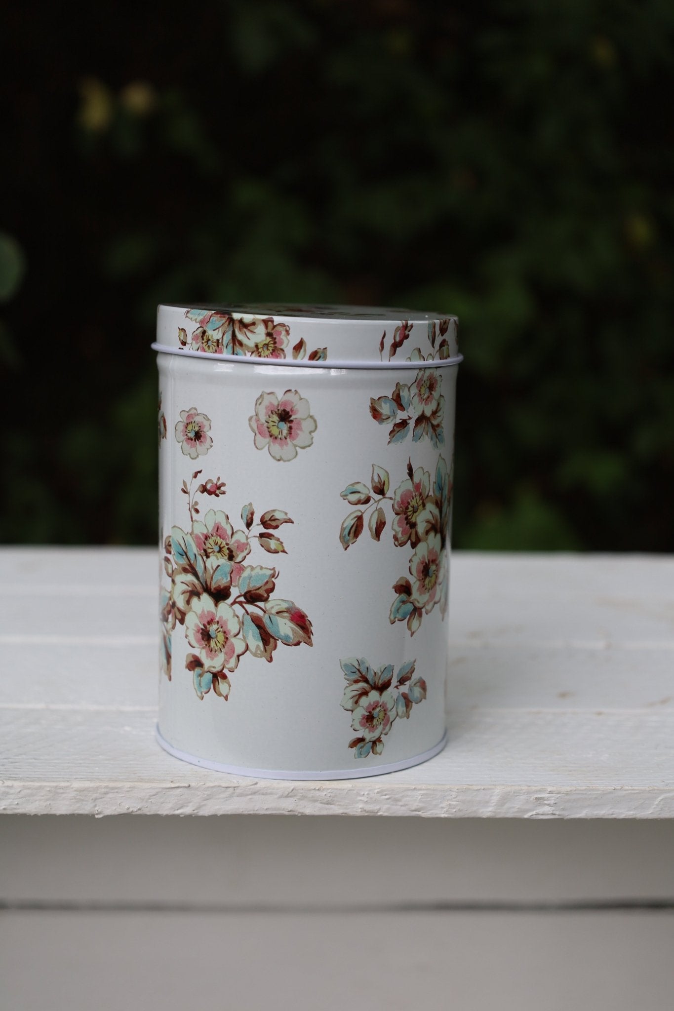 Vorratsdosen 3er Set Aluminium - Tee, Zucker, Kaffee - Landhausstil Weiß-Rosa-Grün {{ Shabby Chic und Landhaus Deko }} {{ www.Stein-Alt.de }}