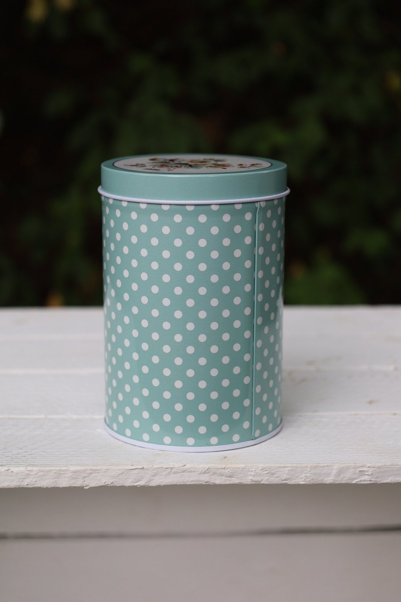 Vorratsdosen 3er Set Aluminium - Tee, Zucker, Kaffee - Landhausstil Weiß-Rosa-Grün {{ Shabby Chic und Landhaus Deko }} {{ www.Stein-Alt.de }}