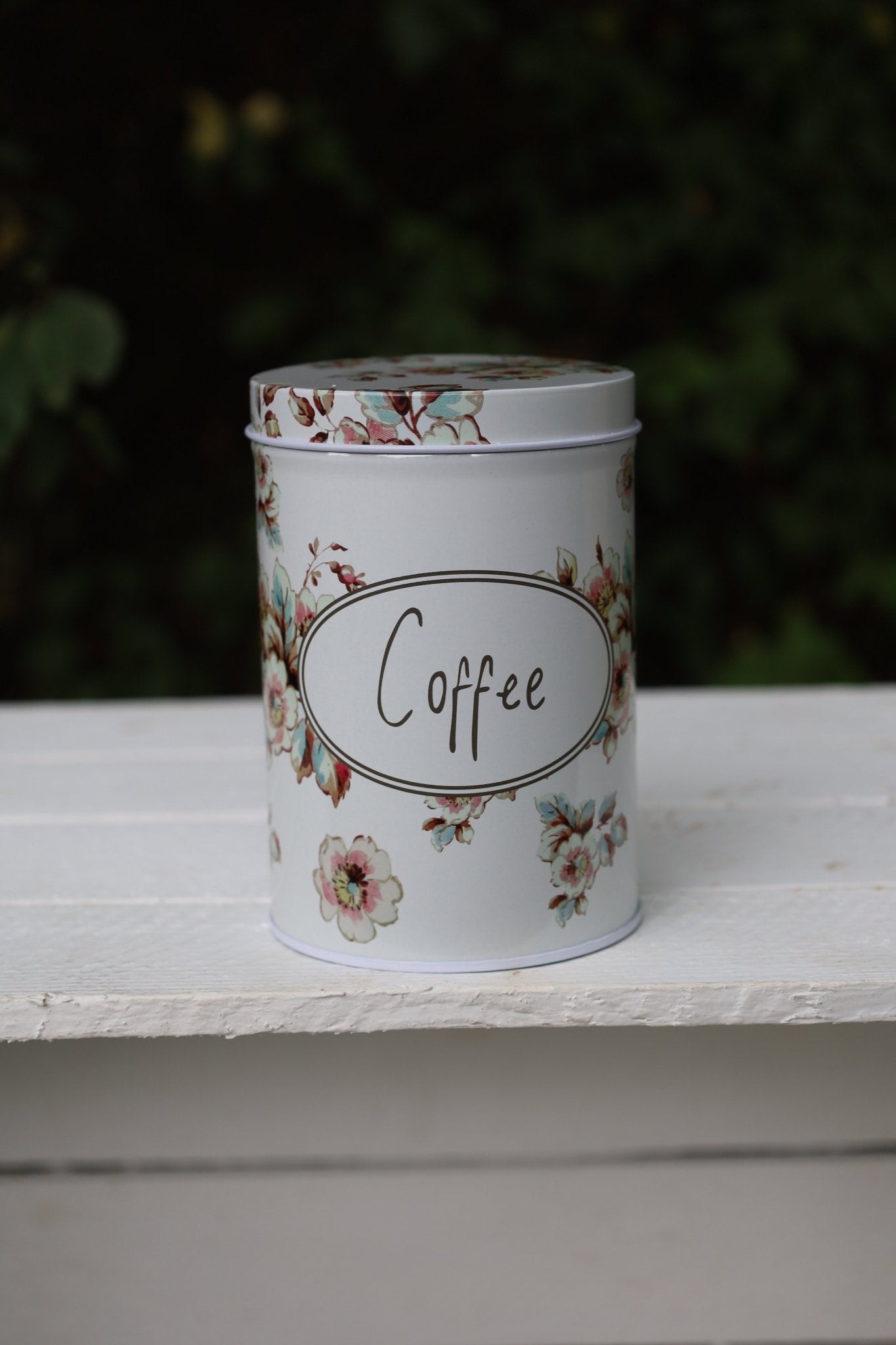 Vorratsdosen 3er Set Aluminium - Tee, Zucker, Kaffee - Landhausstil Weiß-Rosa-Grün {{ Shabby Chic und Landhaus Deko }} {{ www.Stein-Alt.de }}