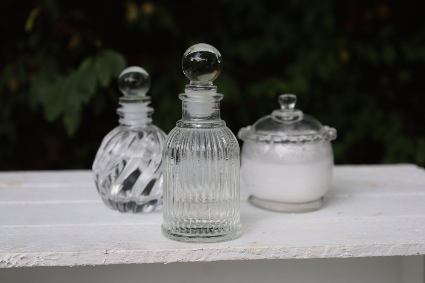 Vorratsglas mit Deckel Ø 8x10 cm - Glas Aufbewahrungsdose im Landhausstil {{ Shabby Chic und Landhaus Deko }} {{ www.Stein-Alt.de }}