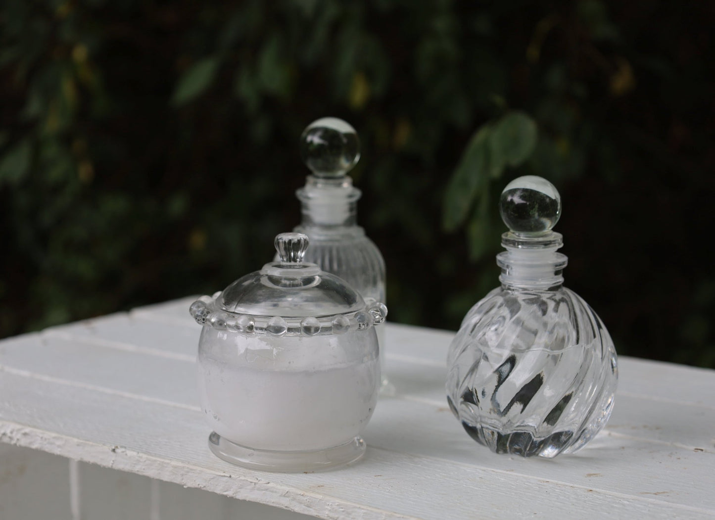 Vorratsglas mit Deckel Ø 8x10 cm - Glas Aufbewahrungsdose im Landhausstil {{ Shabby Chic und Landhaus Deko }} {{ www.Stein-Alt.de }}