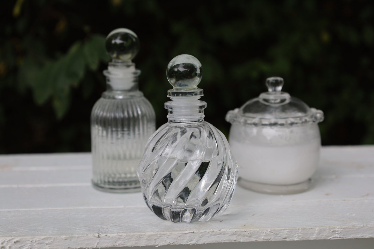 Vorratsglas mit Deckel Ø 8x10 cm - Glas Aufbewahrungsdose im Landhausstil {{ Shabby Chic und Landhaus Deko }} {{ www.Stein-Alt.de }}