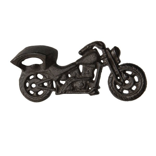 Wandflaschenöffner Motorrad Gusseisen – Vintage Biker Deko 19cm {{ Shabby Chic und Landhaus Deko }} {{ www.Stein-Alt.de }}