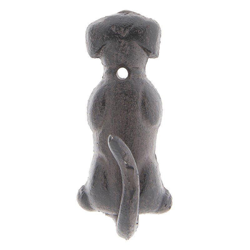 Wandhaken Hund Gusseisen - Dekorativer Garderobenhaken Braun Landhausstil {{ Shabby Chic und Landhaus Deko }} {{ www.Stein-Alt.de }}
