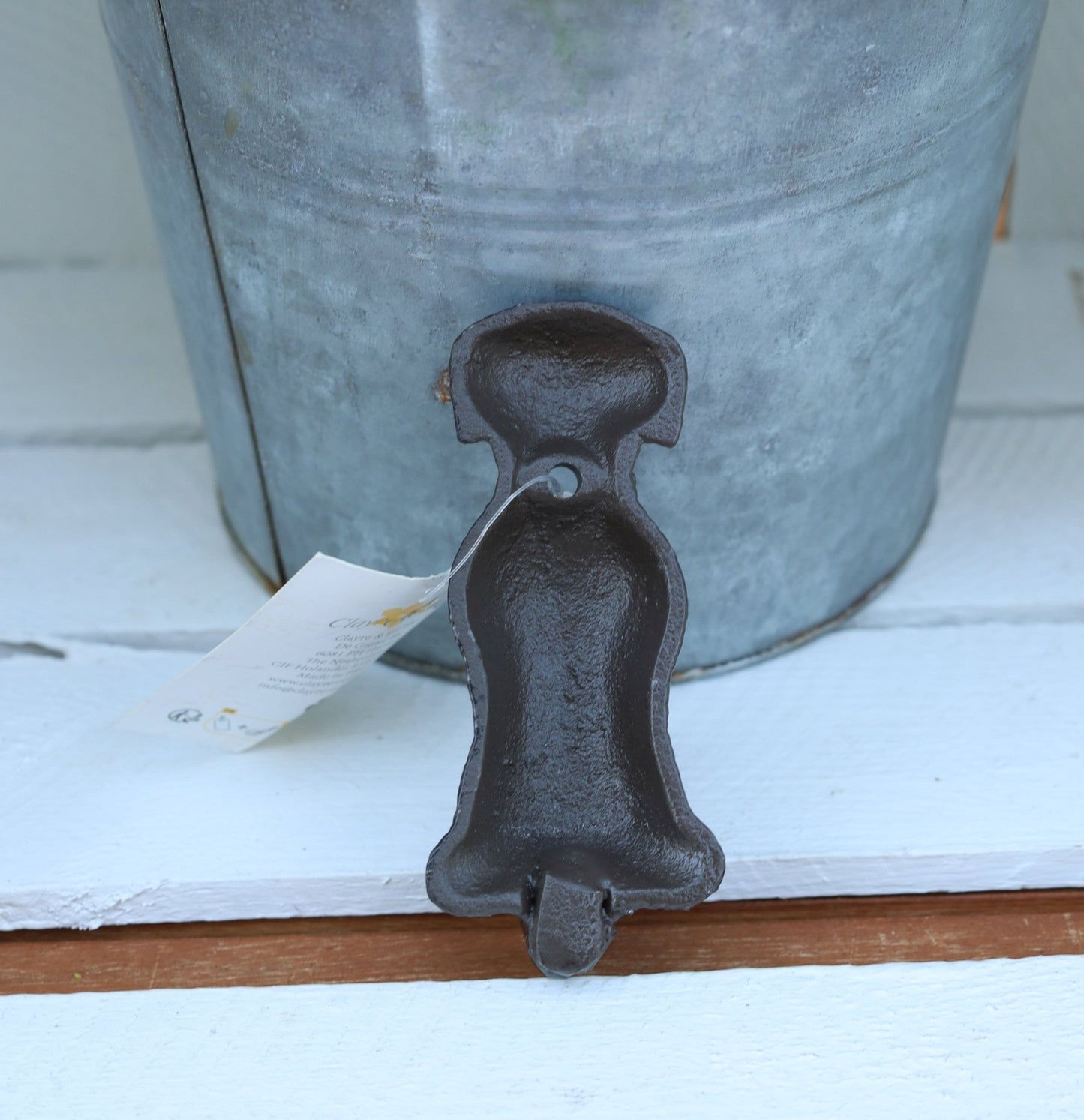 Wandhaken Hund Gusseisen - Dekorativer Garderobenhaken Braun Landhausstil {{ Shabby Chic und Landhaus Deko }} {{ www.Stein-Alt.de }}
