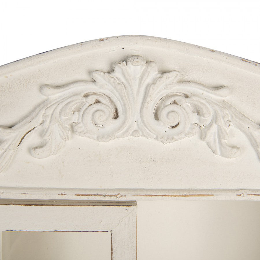 Shabby Chic Hängeschrank Weiß aus Holz - Wandschrank mit Schubladen und Haken im Landhausstil