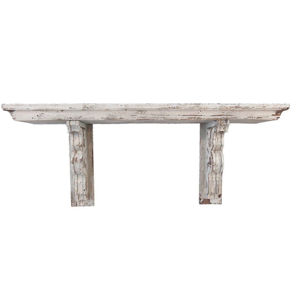 Wandregal Holz Weiß Shabby Chic - Hängeregal Vintage Landhaus Stil {{ Shabby Chic und Landhaus Deko }} {{ www.Stein-Alt.de }}