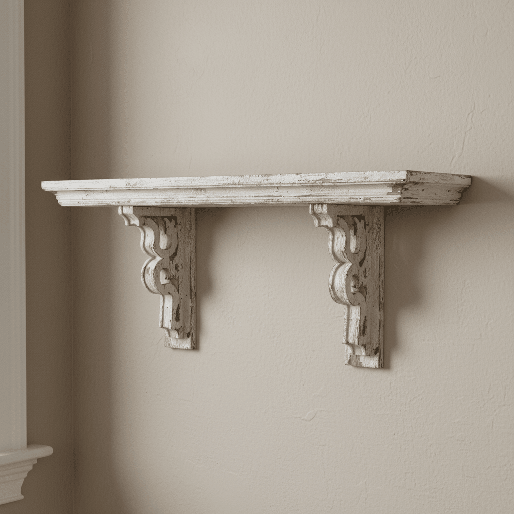 Wandregal Holz Weiß Shabby Chic - Hängeregal Vintage Landhaus Stil {{ Shabby Chic und Landhaus Deko }} {{ www.Stein-Alt.de }}