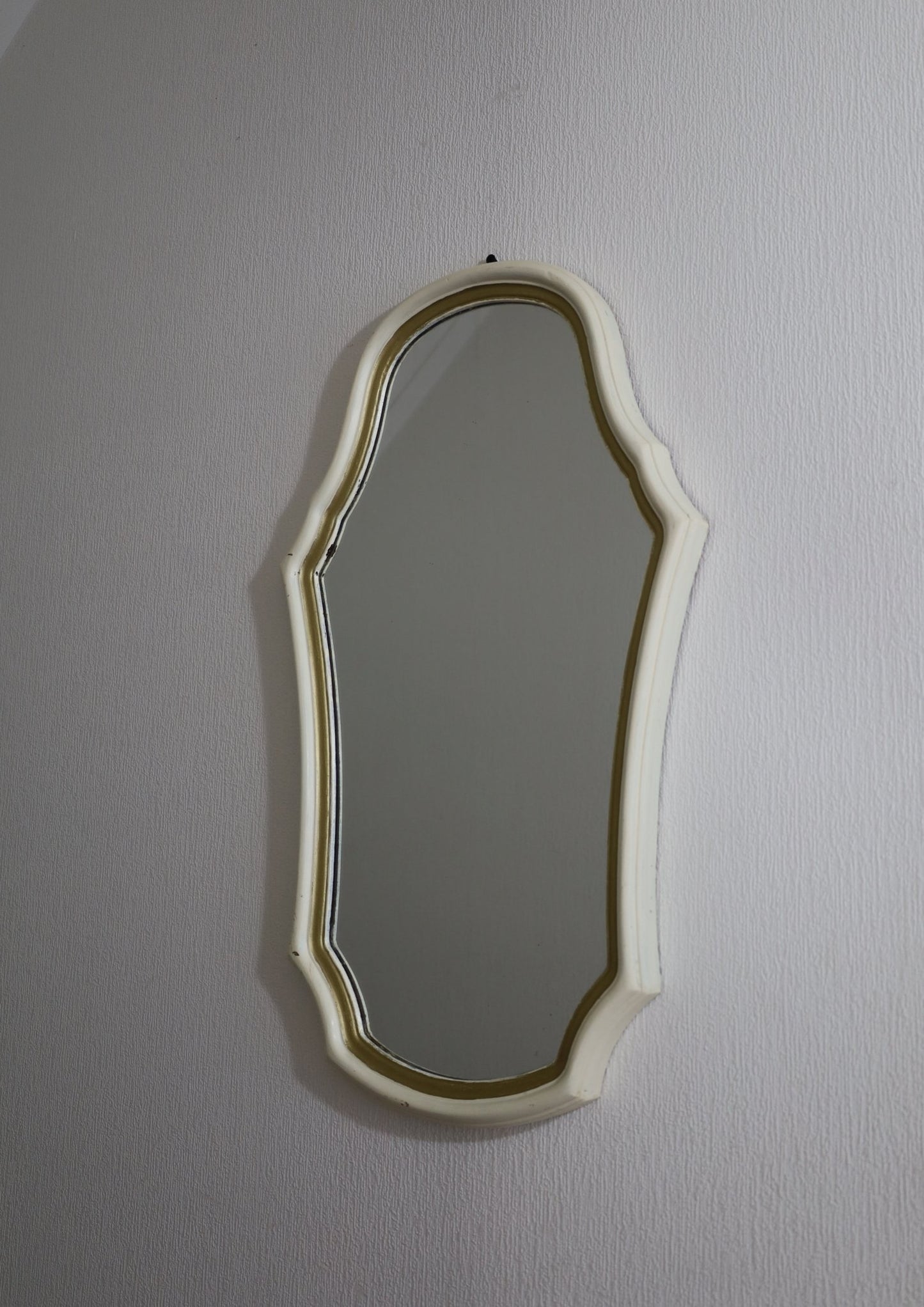 Wandspiegel Vintage Creme-Gold 62cm - Shabby Chic Spiegel Landhausstil {{ Shabby Chic und Landhaus Deko }} {{ www.Stein-Alt.de }}