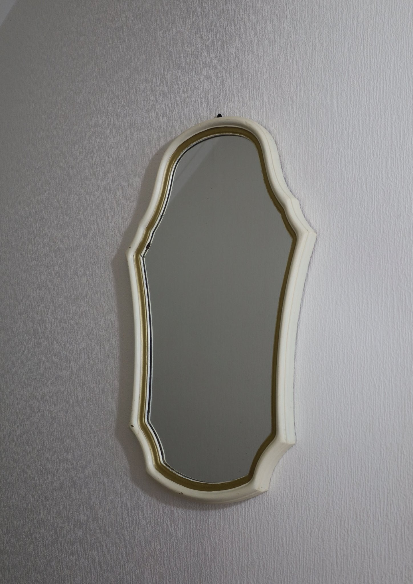 Wandspiegel Vintage Creme-Gold 62cm - Shabby Chic Spiegel Landhausstil {{ Shabby Chic und Landhaus Deko }} {{ www.Stein-Alt.de }}