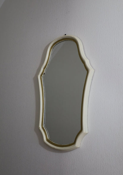 Spiegel Wandspiegel Vintage Creme-Gold 62cm - Shabby Chic Spiegel Landhausstil Shabby Chic und Landhaus Deko bei www.Stein-Alt.de