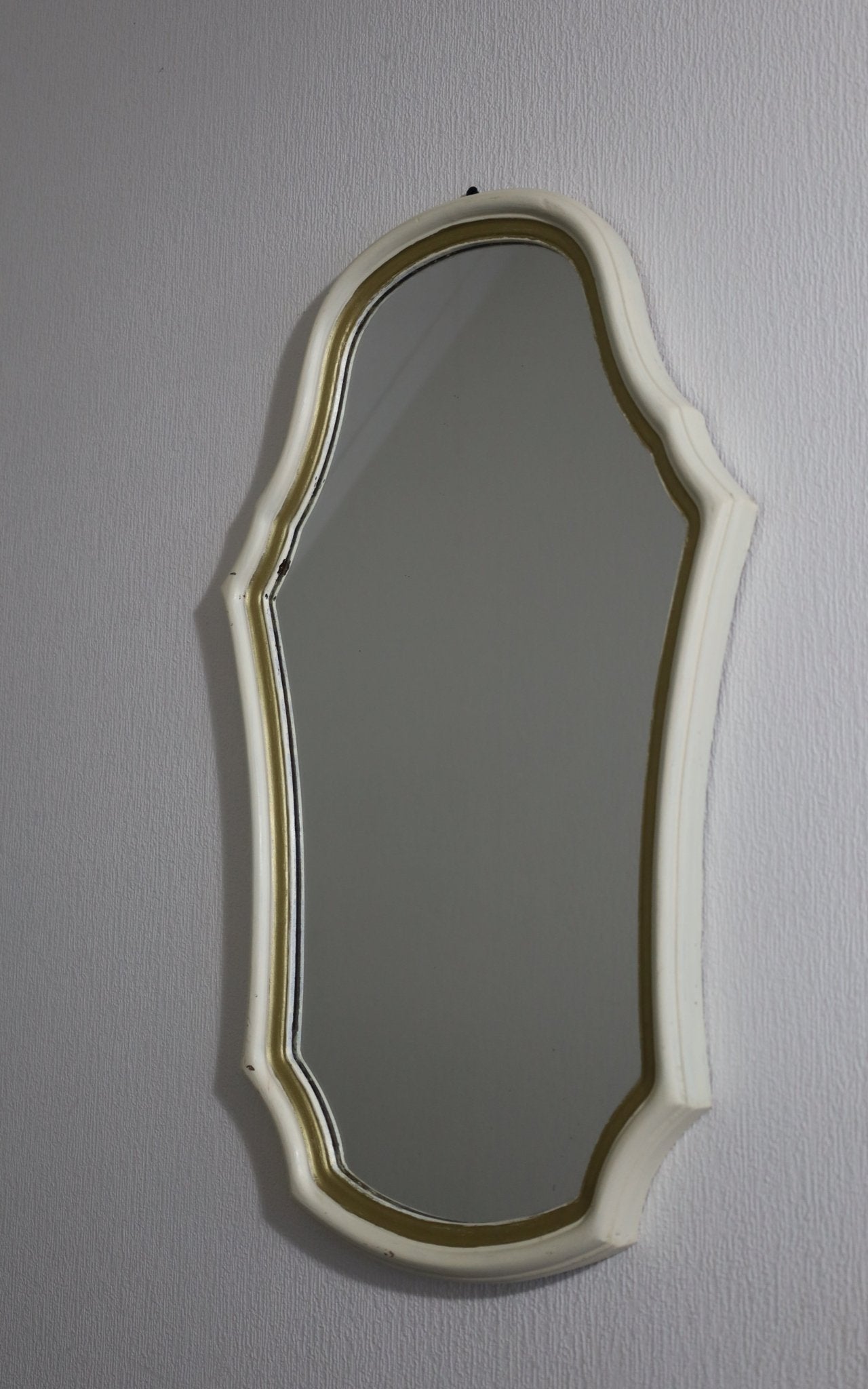 Wandspiegel Vintage Creme-Gold 62cm - Shabby Chic Spiegel Landhausstil {{ Shabby Chic und Landhaus Deko }} {{ www.Stein-Alt.de }}