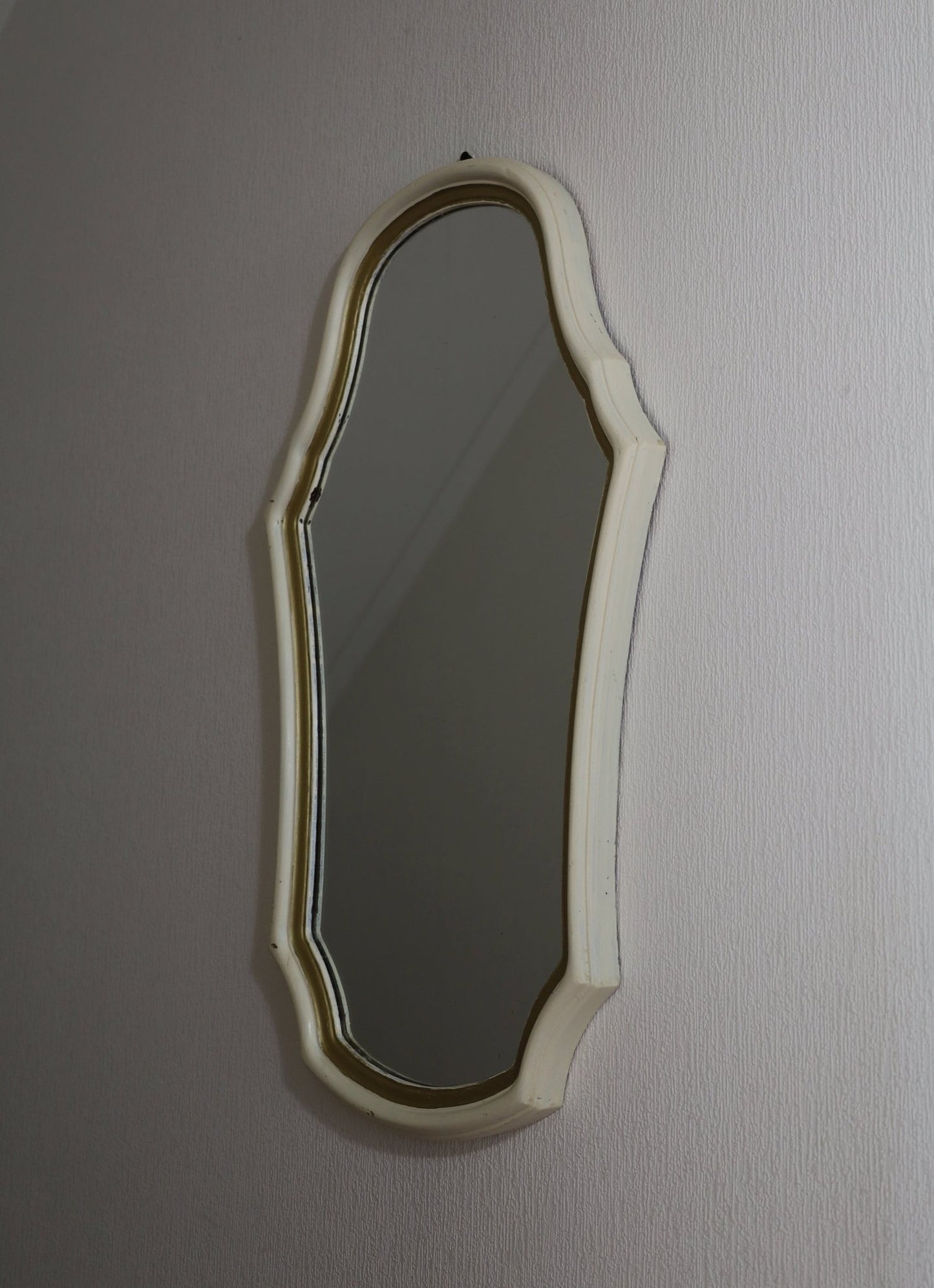 Wandspiegel Vintage Creme-Gold 62cm - Shabby Chic Spiegel Landhausstil {{ Shabby Chic und Landhaus Deko }} {{ www.Stein-Alt.de }}