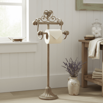 Toilettenpapierhalter / WC-Rollenhalter WC-Rollenhalter Shabby Chic Beige – Toilettenpapierständer im Landhausstil Shabby Chic und Landhaus Deko bei www.Stein-Alt.de