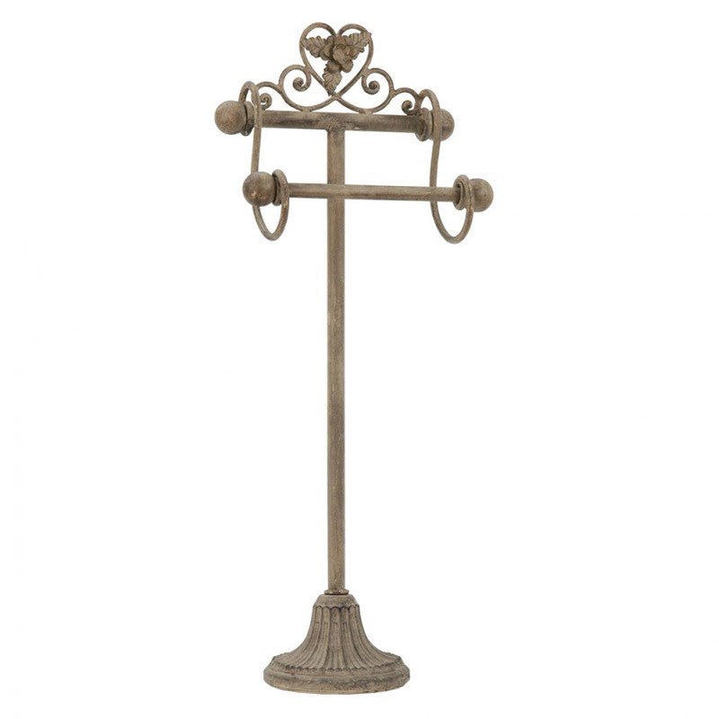 WC-Rollenhalter Shabby Chic Beige – Toilettenpapierständer im Landhausstil {{ Shabby Chic und Landhaus Deko }} {{ www.Stein-Alt.de }}