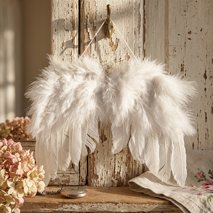 Weihnachtsanhänger Weihnachtsanhänger Engelsflügel Landhausstil Federn Weiß Shabby-Chic und Landhaus-Deko bei www.Stein-Alt.de