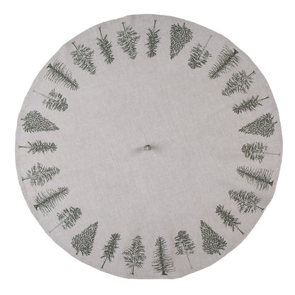 Tischdecken Winterliche Tischdecke Baumwolle Tannenbaum-Motiv Beige Grün – Landhaus-Stil Shabby Chic und Landhaus Deko bei www.Stein-Alt.de
