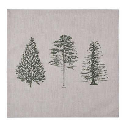 Tischdecken Winterliche Tischdecke Baumwolle Tannenbaum-Motiv Beige Grün – Landhaus-Stil Shabby Chic und Landhaus Deko bei www.Stein-Alt.de