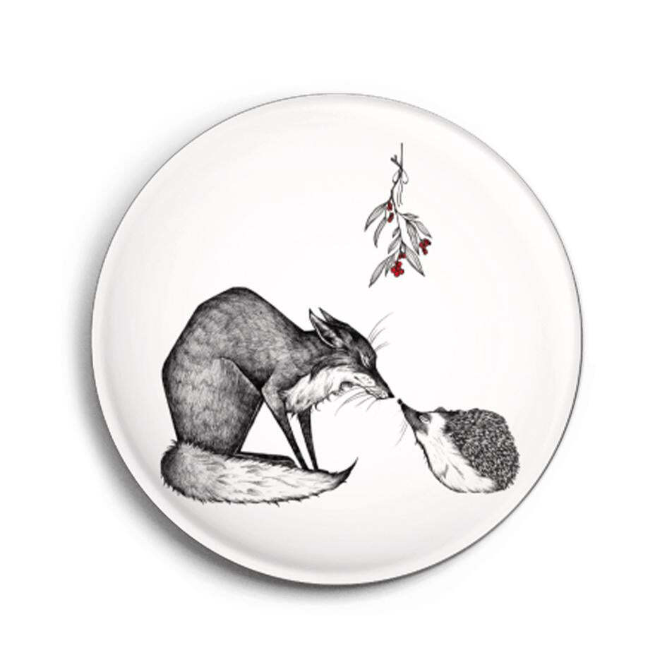 Kühlschrankmagnet mit Tiermotiven - Fuchs, Igel & Bär - 56mm rund