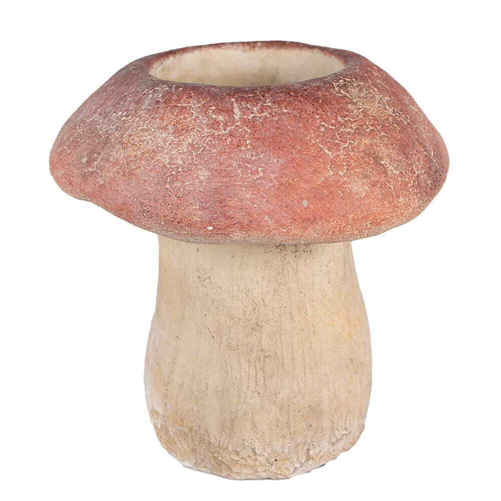 Herbstlicher Pilz Blumentopf & Kerzenhalter - Steinguss Deko Ø 15cm {{ Shabby Chic und Landhaus Deko }} {{ www.Stein-Alt.de }}